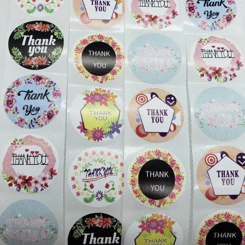8/$20 100ct Thank You Stickers Round 1
